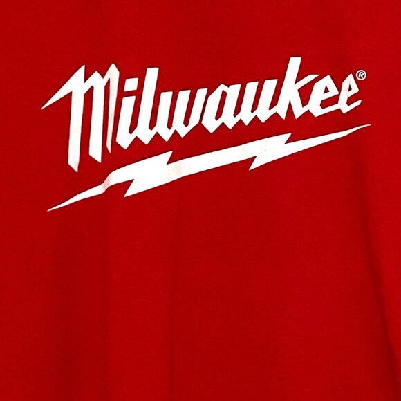 Milwaukee Tools Smooth From the Start Mens T-Shirt 2XL Red Advertising USA - Picture 1 of 7